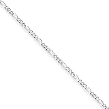 Sterling Silver 2.25mm Figaro Rope Chain Necklace 3.1 - 10.5 Grams (Available in 7, 8, 9, 16, 18, 20, and 24 Inches Sizes)