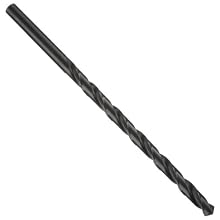 Precision Twist 1511 High Speed Steel Extra Long Length Drill Bit, Uncoated (Bright) Finish, Round Shank, Spiral Flute, 118 Degree Point Angle