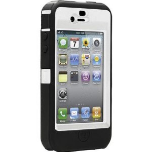 OtterBox Defender Series Hybrid Case for iPhone 4 - White / Black