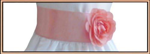 OneSize Colorful Sash and Flower - Peach