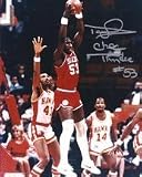 Darryl Dawkins Autographed Philadelphia 76ers 8" x 10" Photograph w/ "Chocolate Thunder" inscription (Unframed)