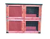 Double Guinea Pig Hutch Plywood 24"