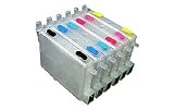 Electronics : REFILLABLE INK CARTRIDGES FOR EPSON R265/RX560/R360 - REUSEABLE CARTRIDGES WITH AUTO-RESET FUNCTION - CISS/CIS COMPATIBLE CHIPS - VERSION 3.1