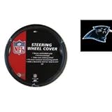 Official NFL License Steering Wheel Cover - Carolina Panthers