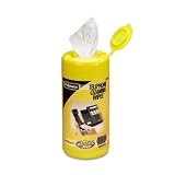 FELLOWES Telephone Surface Cleaner Wet Wipes Cloth 5 X 6 100/Tub W/ Fresh Scent
