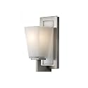 Murray Feiss VS16601-BS, Clayton Reversible Glass Wall Sconce Lighting, 1 Light, 100 Watts, Steel