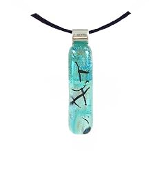 Pendant - XP-74- Genuine Handmade Dichroic Glass ~ .925 Sterling Silver