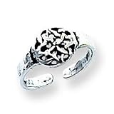 Sterling Silver Antiqued Toe Ring