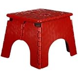 B&R Plastics 101-6R-RED EZ Foldz Step Stool