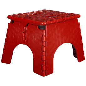 B&R Plastics 101-6R-RED EZ Foldz Step Stool