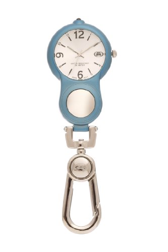 EX Ladies Carabiner Clip Watch with LED Light in Blue EX-15-G03