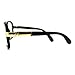 Geeky Oversized Gazelle Eye Glasses Sunglasses - Black Gold