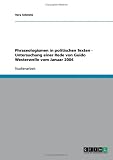 Phraseologismen in politischen Texten - Untersuchung einer Rede von Guido Westerwelle vom Januar 2004