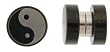 No Piercing Required - Anodized Stainless Steel Magnetic Fake Plugs - Ying Yang Logo - Imitation 0G - Sold as a Pair