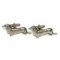 PC62 Pewter Dachshund Cufflinks