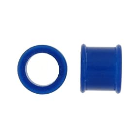 Blue Flexible Silicon Plugs - 2g - Sold as a Pair