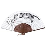 扇子/岡本肇 新水墨扇子　なんとかなる・木玉付/5639/7.5寸/35間/手貼/収納用文化箱付き