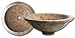 Whitehaus Eilat Above Mount/Drop-in Round Stone Basin in Gold Mosiac