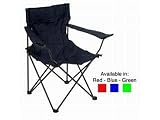 2 x Folding Canvass Camping / Fishing Chair available in black, green & blue colours