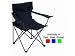 2 X Folding Canvass Camping Fishing Chair Available In Black Green Blue Colours