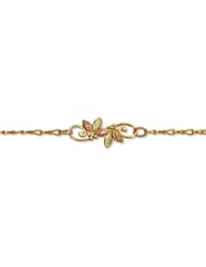Landstroms Black Hills Gold Bracelet with Leaf Triplets - 07049