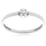 10k Choice of White or Yellow Gold Diamond Solitaire Promise Ring