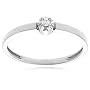 10k Choice of White or Yellow Gold Diamond Solitaire Promise Ring (.03 ct, I-J Color, I2-I3 Clarity)