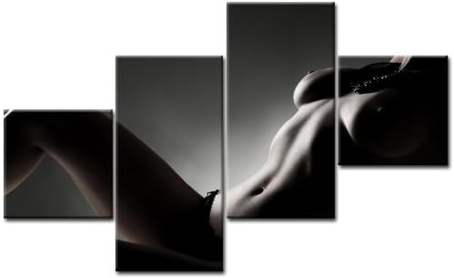 Artwork PIN UP GIRL MODERN ART 4 Panels SET Ready to Hang Framed Wall Art Decor Hand-made with Love, Cheaper than Oil painting Wallprint USM40190 Fine Art Print Made in Germany
