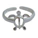 Hawaiian Jewelry Sterling Silver Honu Turtle Toe Ring