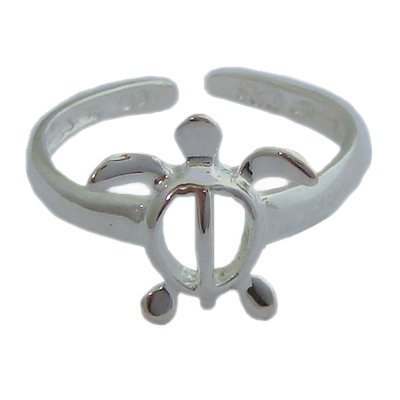 Hawaiian Jewelry Sterling Silver Honu Turtle Toe Ring