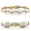 Brass Gold-Rhodium Plated Bracelet - 7'' long