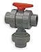 1-1/4" FNPT CPVC Ball Valve 3-Way True Union