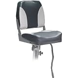 DeckMate FS20 Fishing Boat Seat - Charcoal Gray & Light Gray