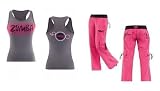Zumba Cargo Pants (Pink) + Racerback Top (Gray)