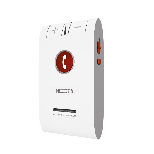MOTA HD+ Bluetooth 4.0 Handsfree Car Kit for Multi Devices - Retail Packaging - White