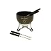 Typhoon Mega Chocoholics Stoneware Bowl with Chrome Stand Chocolate Fondue Set with 4 Stainless Steek Forks