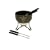 Typhoon Mega Chocoholics Stoneware Bowl with Chrome Stand Chocolate Fondue Set with 4 Stainless Steek Forks
