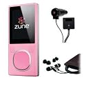 Microsoft Zune 4GB MP3 Player, Pink with FREE Microsoft Zune Car Pack & Microsoft Zune Premium Headphone (v2)