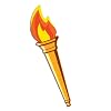 Cardboard Decorative Torch 24 Inch Cutout - Single