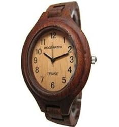 Tense Solid Dark Sandalwood Ladies Timber Bracelet Wood Watch L7301S