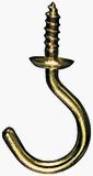 National #N119-594 1/2 Brass Cup Hook