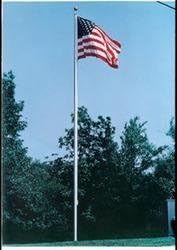 Deluxe 20 Feet Aluminum Flagpole Kit with 3' x 5' Embroidered Nylon American Flag