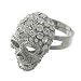 Butler & Wilson Swarovski Crystal Skull Fashion Ring - Grey