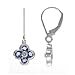 10k White Gold, Tanzanite & Diamond Earrings title=