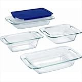 (HOT) Deals on Pyrex Easy Grab 5 piece set includes, 1-ea 3 quart oblong with blueplastic cover, 2 quart oblong, 8 inch square, 1.5 quart loaf dish 