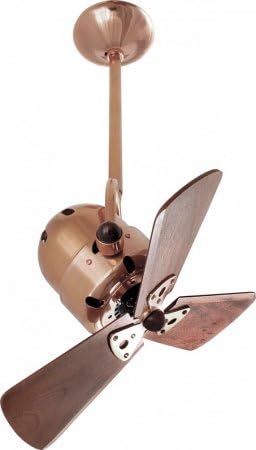 Matthews Fan BD-CP-WD Bianca Direcional Ceiling Fan - Polished Copper-Wood