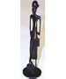 11" Hand Carved Ebony Wood Wooden Young African Boy Figurine
