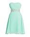 Fashion Plaza Chiffon Bridesmaid Dresses Short Strapless D0123