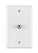 Leviton 40539-MW Midsize Video Wall Jack, F Connector, White