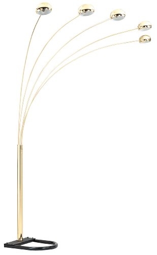 Affordable 88 H Gold Brass Contemporary 5 Arch Floor Lamp Manuel